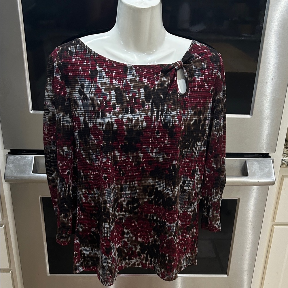 Apt. 9 Women's Red and Black Blouse